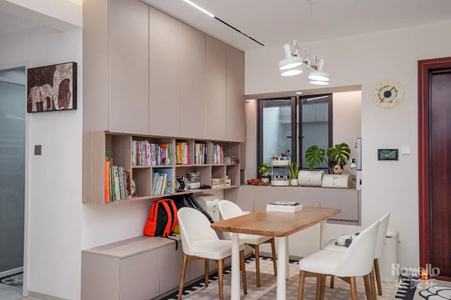 118㎡奶油風，自然優雅的小清新橫廳設計，讓家呈現有趣的靈魂